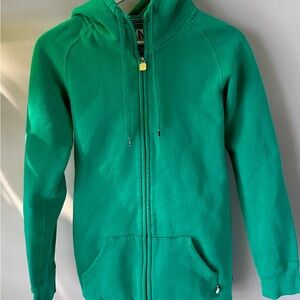 TNA Aritzia Kelley Green Zip-Up Hoodie